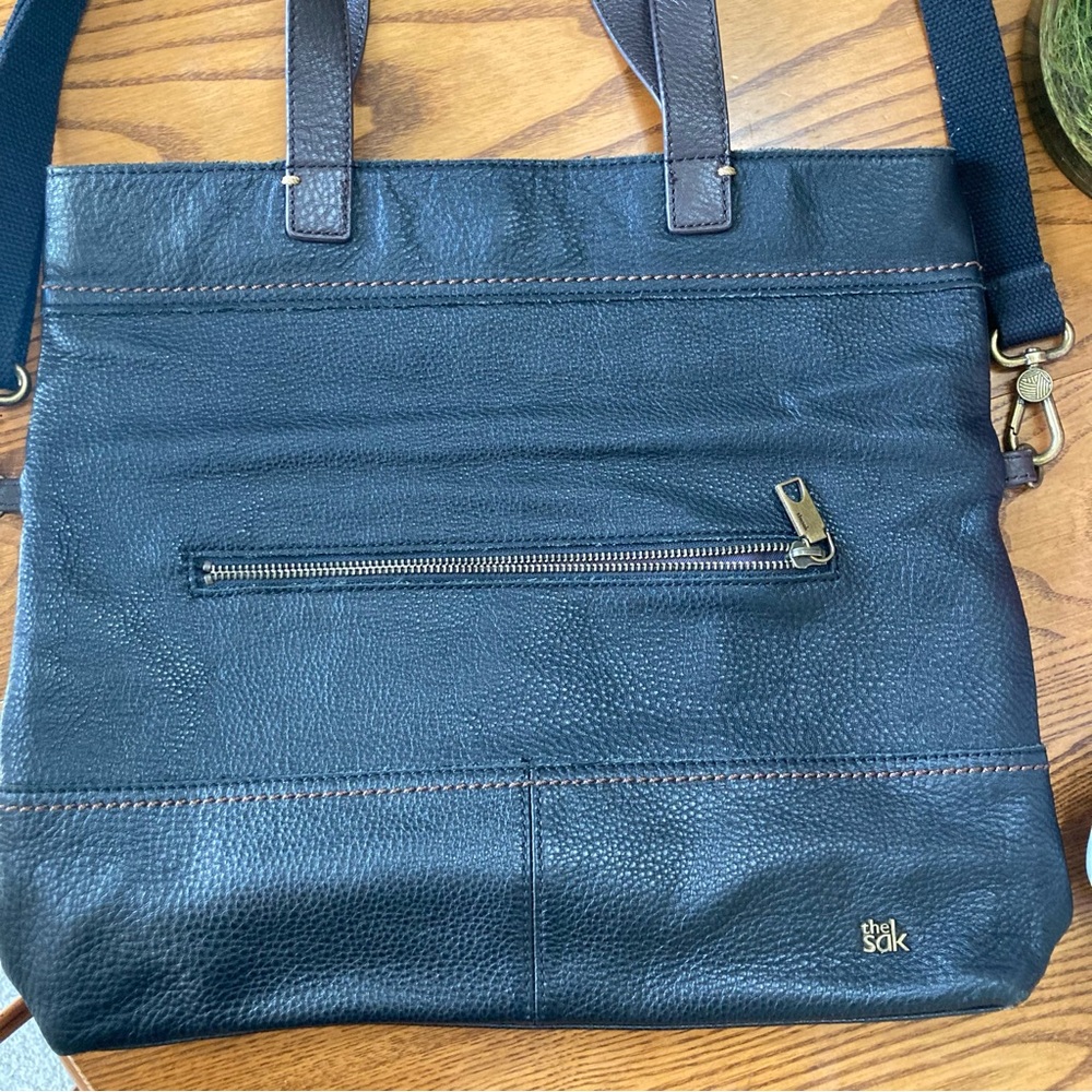 The Sak Dark  Leather Shoulder Bag